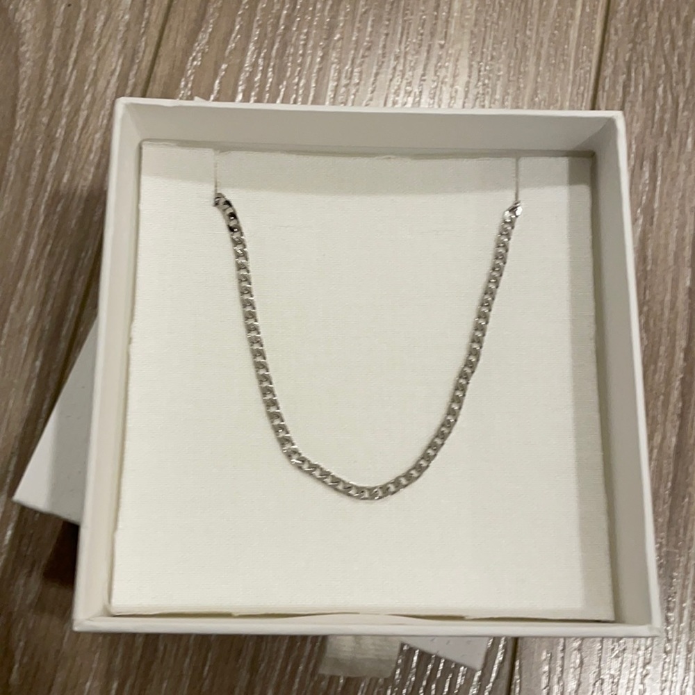 curb chain necklace- sterling silver
